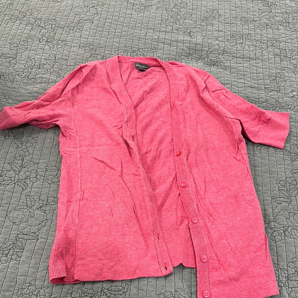 Pink Button-Up Cardigan